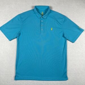 Johnnie-O Polo Shirt Mens Large Blue Innis Arden Golf Casual Vacation Travel